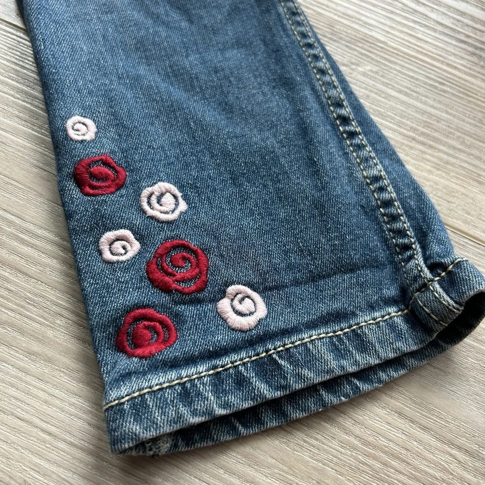 Gymboree 2010 Girls sz 8 Sweet‎ Treats Rose Embroidered Jeans